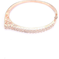 Priyaasi Womens American Diamond Rose Gold Plated Bracelet