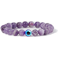 Natural Gemstones Reiki Healing Bracelet with Evil Eye Beads - Authentic Certified Healing Stone Jewelry (Magnetic Hematite Guardian Bracelet)