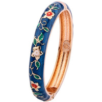 UJOY Colorful Enamel Bangle Bracelet with Gift Box (Dark Blue) For Women