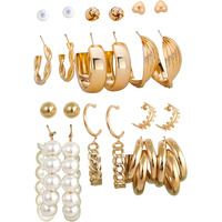 Fashion Frill Earrings For Women Fashion Gold Plated Pearl & AD Studs Earrings For Women Girls Fashion Jewellery Earrings Combo Love Gift For Sister