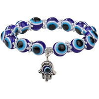 Fashion Frill Evil Eye Bracelet For Women Buddha Hand Wristband Silver Beads Charm Evil Eye Bracelets For Women Girls Love Gifts Jewellery