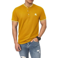 Lymio Men T-Shirt || T-Shirt for Men || Plain T Shirt || T-Shirt (Polo-06-10) (L, Musterd)