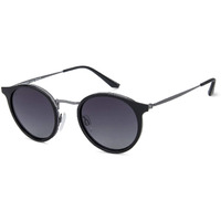 VINCENT CHASE EYEWEAR By Lenskart | Full Rim Round Branded and Stylish Sunglasses | Polarized and 100% UV Protected | Men & Women | Small | VC S11164 (Frame Grey/Lens Grey)