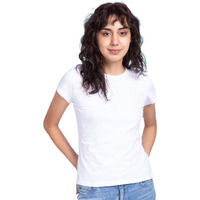 Bewakoof Women's Solid Slim Fit Half Sleeve Round Neck Cotton T-Shirt