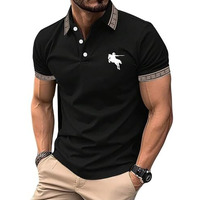 Lymio Men Regular Fit T-Shirt || T-Shirt for Men || Polo T Shirt || T-Shirt (Polo-35-Black-XL)