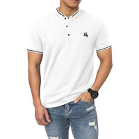 Lymio Men T-Shirt || T-Shirt for Men || Plain T Shirt || T-Shirt (Polo-06-10) (L, White)