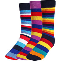 CREATURE Men's Cotton Calf Length 3 Multi Color Casual Socks Combo of 3(SCS-2901)