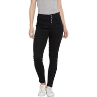 Nifty Women's Denim Stretchable High Waist Jeans (1236, Black, 36)