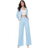 KOTTY Women's Co-ords Solid Dress Set Sky Blue