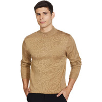 Amazon Brand - Symbol Men's FS Round Neck Sweater Acrylic Pullover (SWR-42_Beige_M)