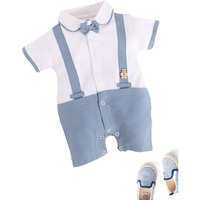 BabyGo Half Sleeves Baby Romper| 100% Cotton Rompers for New Born Baby| Baby Dress | Onesies| 0-3M| SKY| Infant Clothes