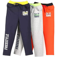 KYDA KIDS Boy's Regular Fit Track Pants (Pack of 3) Multicolour