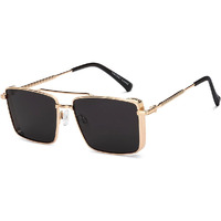 Vincent Chase By Lenskart | Gold Yellow Full Rim Hexagonal | Economic Range | Branded Latest and Stylish Sunglasses | 100% UV Protected | Men & Women | Large | VC S12801