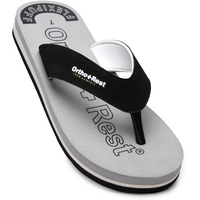 Ortho + Rest Men's Ortho Slippers & Flip Flops (Grey, numeric_7)