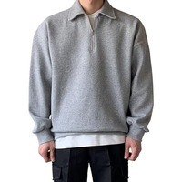 TAGDO Men's Solid Oversize Sweatshirt (RF-OS-SHRT-2001-Grey-M)