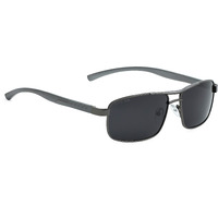 ROYAL SON Men Polarization Rectangular Sunglasses Black Frame, Black Lens (Large) - 1 Sunglasses, 1 Cleaning Cloth, 1 Glasses Box