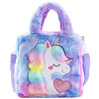 ADISA Unicorn Toddler Bag Princess Cute Crossbody School Bags Gift for Girls (Purple)