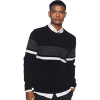 Amazon Brand - Symbol Men's Acrylic Round Neck Sweater (Swr-19_Black_L)
