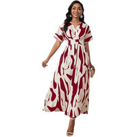 Leriya Fashion Women's Rayon Fit and Flare Ankle Length Dress (LF-WD1194_Wine_XL)