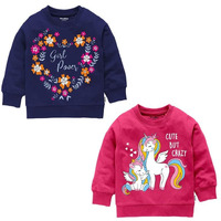 NammaBaby Girls Regular Cotton Round Neck Sweatshirt(NB-826-GALS-SWEATSHIRT-PACK2-5XL_NavyBlue-Pink_5 Years-6 Years)