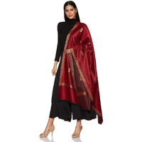 Weavers Villa - Women's Beautiful Maroon Shawls, Stoles (Maroon), 100cm X 200cm