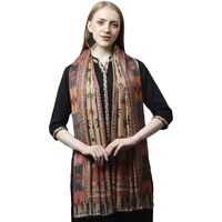 Weavers Villa Women's Acro Wool Blend Digital Print Design Woven Wraps, Stoles, Ladies Shawls, 100cm x 200cm (Design-1)