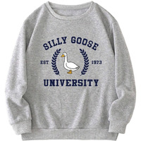 TAGAS Women's Fleece Round Neck Regular Fit Sweatshirt (WSS-2-DUCK-GREY-XXL_Grey_2XL)