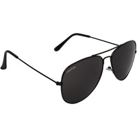 CREATURE Unisex Non Polarization Aviator Sunglasses Black Frame, Black Lens (M) - Pack Of 1