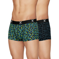 XYXX Men's Modal Trunks (Pack of 2) (XYTRNK2PCKN226M_Lightning Bolt:Yoga Pet_Multicolor_M)