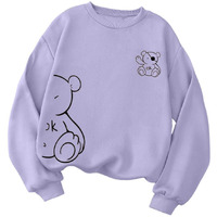 TAGAS Women's Fleece Hooded Neck Pullover Regular Fit Sweatshirt (WSS-1-LAVENDER- Lavender, X_Large)