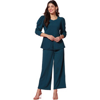 Leriya Fashion Ethnic Co Ord Set | Co Ord Set for Women | Night Dress for Women | Night Wear for Women | Payjama Set for Women | Women Two-Piece Outfits | Coord Sets (Large, Turquoise)
