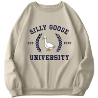 TAGAS Women's Fleece Hooded Neck Regular Fit Sweatshirt (Wss-2-Duck-Beige-Medium_Beige)