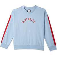 Amazon Brand - Symbol Women's Regular Cotton Blend Round Neck Sweatshirt (AW18WNSSW34_Sky Blue_M)