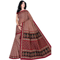 TAMAIRA FASHION Women's Plain Cotton Saree (802_Red, Maroon)