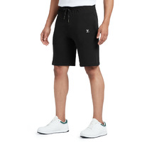 XYXX Men Cotton Rich Shorts, Regular Fit, Solid, Pack of 1, XYSHT01L, Pitch Black, L