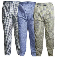 Digital SHOPEE Men's Regular Fit Cotton Checkered Casual Pyjama Lower Pant (Color-Multicolor) Pack of 3 Size-X-Large