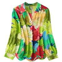 Leriya Fashion Tops for Women | Crop Tops for Women | Summer Tops for Women | Floral Tops for Women | Casual Top for Women (X-Large, Green)