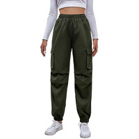 TAGDO Women's Relaxed Fit Cargo Joggers Pant (Women-Cargo-5157-Olive-34)