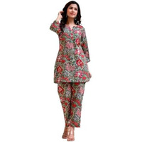 Leriya Fashion Ethnic Kurta Co Ord Set For Women(3XL, Green)