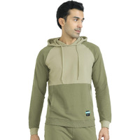 XYXX Men's Cotton Blend Neck Hooded Sweatshirt (XYHOD_06_10_Tea White