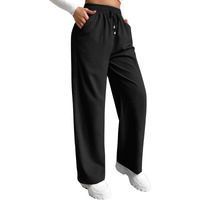 Leriya Fashion Trouser for Women | High Waist Trouser for Women | Summer Track Pants for Women | Casual Trousers for Women (X-Large, Black)