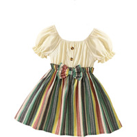 TAGAS Baby-Girl's Mario Rib A-Line Knee Length Dress (Kd-202-Green-2_Green_2-3 Year)