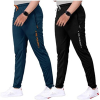 Pinkmint Men Combo Track Pant with Lycra Elastic Jogger Suitable for Active Wear, Jogger Yoga Wear, Sports (Pack of 2)