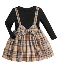 TAGAS Baby-Girl's Polyester Blend A-Line Knee-Length Dress (KD-137-BLACK-1_Black_12 Months-24 Months)
