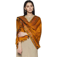 Weavers Villa Women's Kashmiri Shawl (Mustard), 100cm X 200cm
