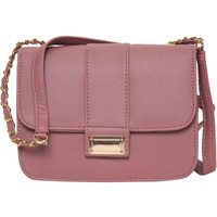 ADISA women girls party crossbody sling bag with gold chain (D. Pink)