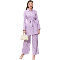 Leriya Fashion co-ord Set for Women Summer| co-ord Set for Women (Large, LavenderBlush)