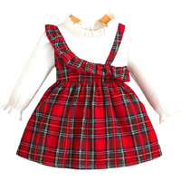 BUY & TRY by Dharmikaay Girl's Christmas Lycra Floral Printed Frock Dress for Girls Short Frock Baby Princess Western Dresses| Stylish Fancy Kids Clothing for New Year, Fashion