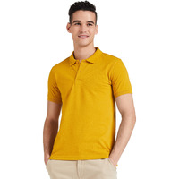 Amazon Brand - Symbol Men's Solid Cotton Rich Polo T Shirt | Collar Tshirts | Half Sleeves | Plain-Regular Fit (Mineral Yellow_2XL) (Available in Plus Size)