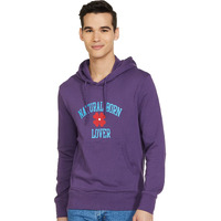 Levis Mens Cotton Neck Hooded Regular Fit Sweatshirt (17096-0092_Loganberry Purple_Large)